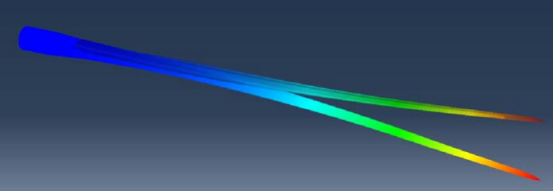 叶片在极限载荷下的变形