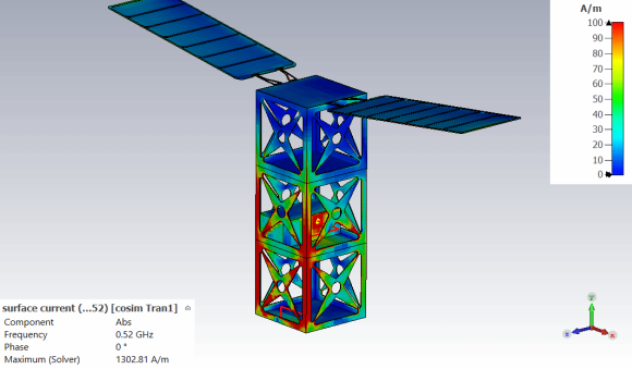 小型卫星hirp仿真 --- 平面波场路结合，emc-辐射敏感，线缆