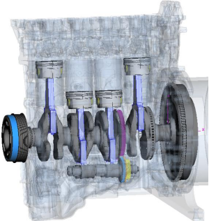 图13 平衡轴齿轮敲击仿真动力学模型