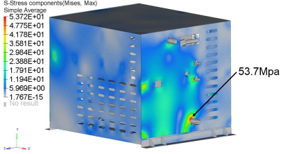67 hz 横向 x 工况应力云图（应力/mpa）