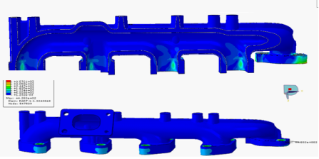 排气歧管残余热应力分布