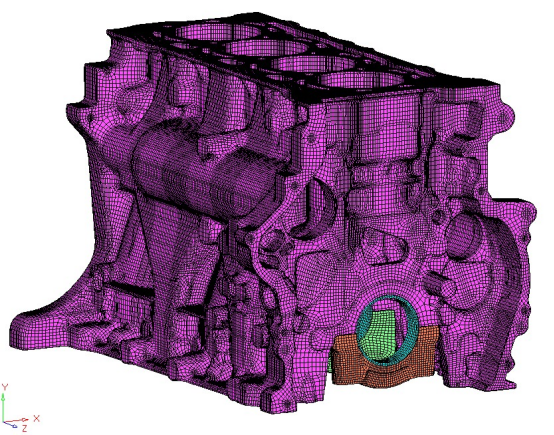 abaqus对某型号汽油机机体有限元模态分析