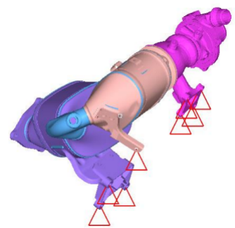 abaqus对某排气系统热端的热模态分析及结构优化