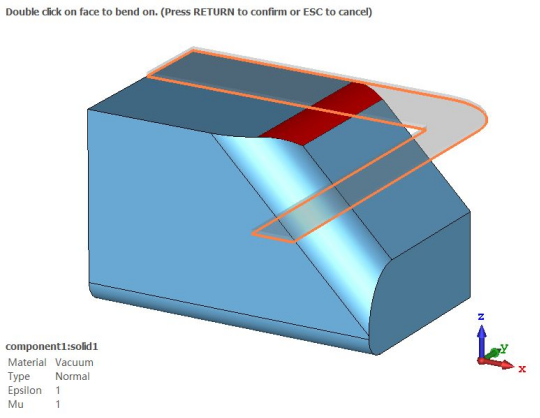cst软件如何将平面结构弯曲贴到另一个结构上