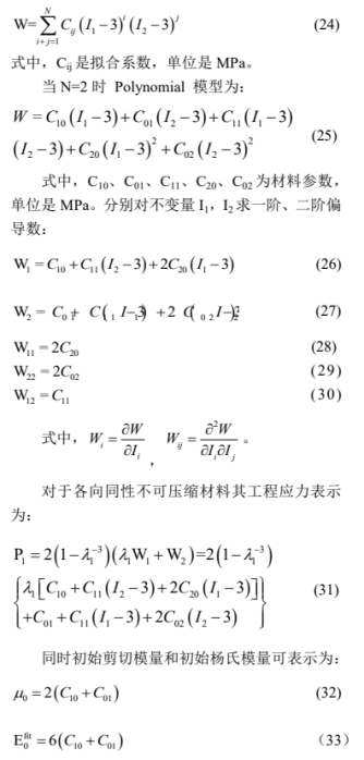特定温度下隔膜模型