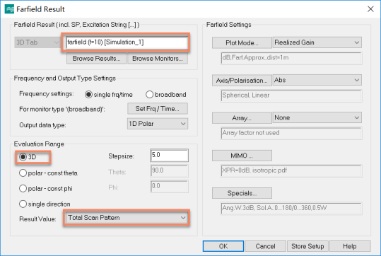 cst软件如何仿真total scan方向图的