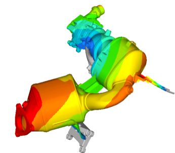abaqus对某排气系统热端的热模态分析及结构优化