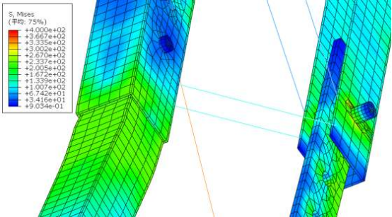 abaqus可伸缩式双榀桁架免落地支撑有限元计算与分析