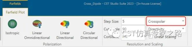 cst软件如何查看±45°极化天线的远场辐射方向图？