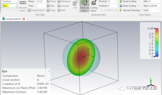 cst仿真实例：龙伯透镜天线 --- 空间变化介电材料