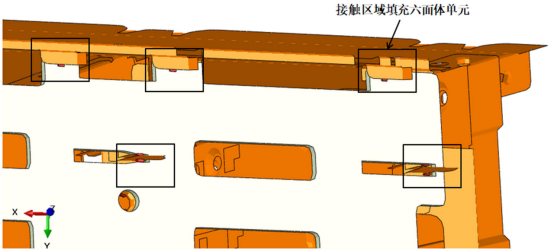图 3. 接触区域处理细节示意图.