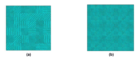 图 4. (a)棋盘结构基本单元排布示意图 (b)随机棋盘编码基本单元排布示意图