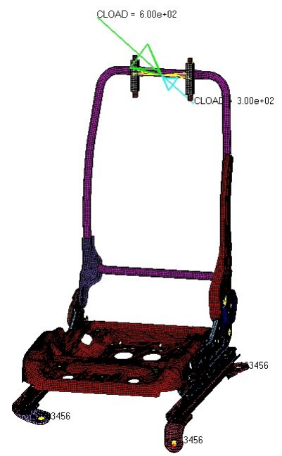 abaqus在汽车座椅骨架强度分析中的应用