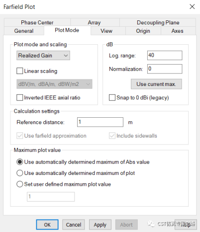 cst软件如何理解axial ratio轴比