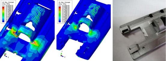 底板 2m 跌落仿真结果和试验结果