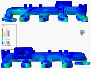 排气歧管热应力分布