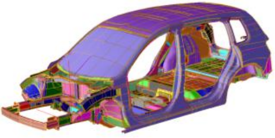 图1 白车身参数化模型
