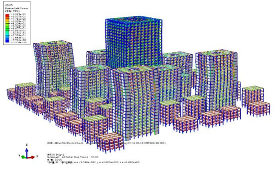 图 29. 城市梁柱受拉损伤过程示意图